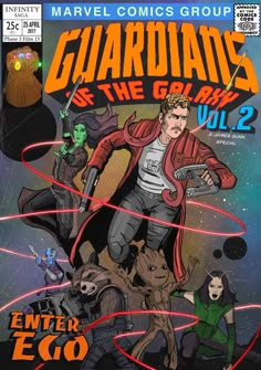 an image of the cover to comic book, guardianss of the galaxy vol 2