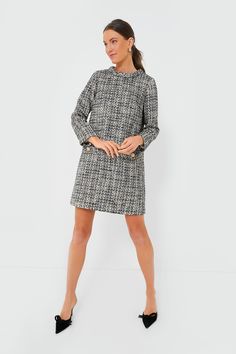 Smoke and Mirrors Long Sleeve Tweed Jackie Dress Tweed Dress Outfit, Tuckernuck Style, 2025 Style, Timeless Closet, Tuckernuck Dress, Jackie Dress, The Shift, Jackie O, Tweed Fabric