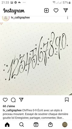 an instagram page with writing on it