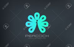 the logo for peacock luxury accessories is designed in blue and green colors with an abstract design