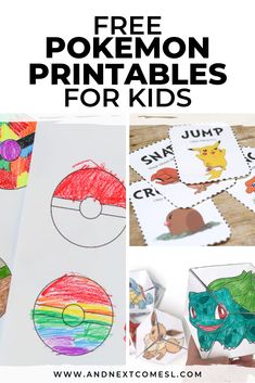 the best free pokemon printables for kids that are fun and easy to make