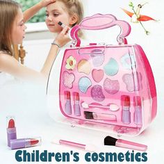 Pretend Play Cosmetic Makeup Toy Set Kit for Little Girls Kids Beauty Toys  Specifications:  Safety  and washable.  Formulated for children. Includes a wide variety of makeup and beauty accessories.  Perfect makeup set toys for little girls.  All in one set, you do not need to open the extra case and easy to reorganize.  Cultivate children's hands-on ability, interest training, visual ability.  Specification:  Material: Plastic  Suitable Age: 3+  Color: as shown  Size: 15cm x 16cm x 6.5cm/5.71" Girls Makeup Set, Make Up Kits, Pretend Makeup, Makeup Toys, Makeup Kit For Kids, Lipstick Brush, Princess Makeup, Cosmetic Kit, Princess Toys