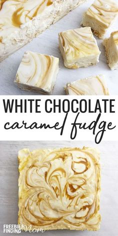 white chocolate caramel fudge is an easy and delicious dessert made with only 3 ingredients