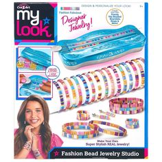 an advertisement for the fashion bead jewelry studio