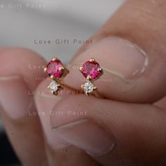 Malabar Gold Diamond Earrings, Gold Gem Earring Stud, Color Changing Stone Gold Ear Rings, Gold Earrings Studs Sales, Ruby And Diamond Earrings Studs, Indian Gemstone Earrings, Simple Diamond Earrings Kameswari Jewellers, Ruby With Diamond Earrings, Small Traditional Earrings