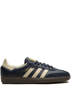 Adidas Samba OG "Navy" Sneakers - Farfetch Navy Sneakers, Adidas Samba Og, Shoe Inspo, Aesthetic Shoes, Swag Shoes, Sneakers Blue, Adidas Samba Sneakers, Mode Inspo, Dream Shoes