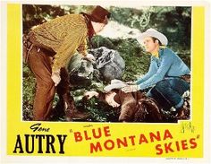 an old movie poster for the blue mountain skis starring two men and a woman