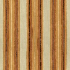 an orange and white striped fabric with brown stripes on it's sides, as well as