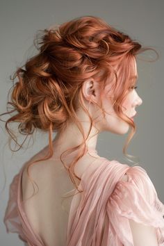 41+ Luscious Rose Gold Hair Ideas Red Hair Updo, Girl With Blue Eyes, Rose Gold Hair, Rose Hair, Formal Hairstyles, American Beauty, Gold Hair, Hair Extension