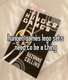 a book that reads the hunger games lego sets need to be a thing on it