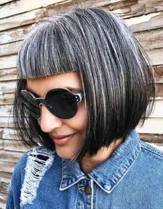 Pixie With Undercut, Bang Fringe, Grey Bob, Haircut Styles For Women, Grey Hair Inspiration, Short Haircut Styles, Wig For Black Women, Hairstyles For Women Over 50, Bob Haircut With Bangs