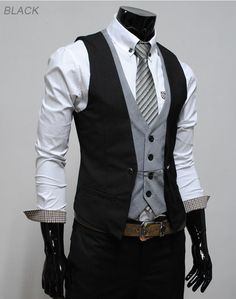 Clean look March Wedding Guest Outfit Men, Darkcore Outfits Men, Men Vest Outfits Casual Street Styles, Steampunk Outfits Male, Victorian Fashion Male, Assassin Outfit, Victorian Mens Fashion, Slim Vest, Man Dressing Style