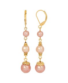 in stock Pink Pearl Drop Earrings, Pink Pearl Jewelry, Pearl Jewelery, Pink Pearl Earrings, Prom Inspo, Pink Pearl, Online Earrings, Senior Year, Pearl Drop Earrings