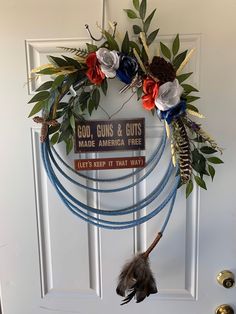 **Please send photo of you style idea where needed** Bring a part of the West into your home with a beautiful floral wreath made with artificial floral on a ranch rope. Those with signs, if sign is available. The item is a handmade item, which means no two can be exactly the same.  Cowboys from the ranch to the rodeo arena have used the ropes I use.  Though not washed, they show the "used look". **This is a custom order.  Please make sure you are specific in your order.  After the drop downs, please make all necessary notes so I have the information to make this item. Please do "add note" if you have information to help me. I give each order every detail to perfection. I will correspond with you, and I need to have a timely response.  Each item will not be exact or duplicated.  I will get Lasso Wreath, Rope Wreaths, Rodeo Arena, Western Wreaths, Rope Wreath, Types Of Flowers, The Ranch, Door Wreath Hanger, How To Make Wreaths