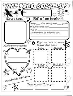 the spanish language worksheet with pictures and words to help students understand what they are doing