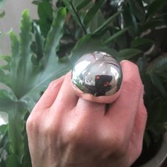 Sterling Silver Modernist Abstract oversize dome Statement Ring 7 8 9 Silver Domed Ring Gift, Trashion Fashion, Dome Rings, Silver Statement Jewelry, Silver Statement Earrings, Power Ring, Silver Jewelry Necklace, Statement Ring Silver, Funky Jewelry