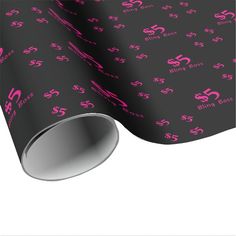 pink and black wallpaper with the number 50 printed on it's back side