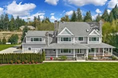 this is an aerial view of a large house