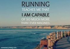 a quote on running with the ocean in the background