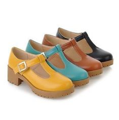 Item Title Specifications: Womens T-strap Candy Lolita Mid Heel Oxford Mary Jane New Pumps Shoes Plus Size * Color Category: Black,Blue,Brown and Yellow * Heel Height:1.6 inches(4cm) * Available Sizes: UK2.5-8/US 5-10.5/Euro 35-43 * Material:PU Leather Pls Check Size Chart First When You Choose The Item Size. US Size UK Size Euro Size AU Size 4.5 2.5 35 3 5 3 36 4 6 4 37 5 7 5 38 6 8 6 39 7 9 7 40 8 9.5 7.5 41 8.5 10 8 42 9 10.5 8.5 43 9.5 Payment 1. We accept PAYPAL only. 2. Payment must be mad Heel Oxfords, 70s Shoes, Oxford Shoes Heels, Oxford Shoes Outfit, Look Formal, Womens Mary Janes, Oxford Heels, Mary Jane Pumps, Buckle Shoes