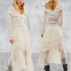 Timeless And Tiered, This Ethereal Skirt Will Turn Heads At Every Occasion. Fit: Billowy, Asymmetrical Tiered Silhouettefeatures: Pull-On Design, Semi-Sheer Swiss Dot Mesh, Tiered Design, Rough Seam Edges.Why We It: Toughened-Up With Moto Boots Or Elevated With Strappy Heels, This Style Has Endless Ways To Wear. Care + Content Machine Wash Cold Import 100% Viscose Contrast: 100% Polyester Mesh: 100% Nylon Measurements Waist 34” Elastic Stretchable Length 49” Tags Marked To Prevent Store Returns Floral Skirt Fall, Ethereal Skirt, Faux Skirt, Metallic Midi Skirt, Asymmetrical Midi Skirt, Black Velvet Skirt, Sequin Midi Skirt, Boxy Crop Top, Tiered Midi Skirt