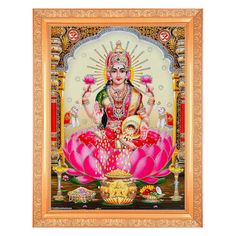 This Exquisitely Made Wall Hanging Gold Artwork Frame With Silver Zari Work Photo Is Perfect For Any Type Of Household And Office Use. Perfection Is Ensured Throughout On All Of Our Products So That The Customers Are Satisfied 100%. Frame Will Be Packed By Taking All International Safety Measures For Complete Protection.  Frame Size Is (14 Inches X 18 Inches) OR (35.56 Cm X 45.72 Cm) With High Quality Photo Print Maa Lakshmi, Gold Artwork, Krishna Book, Best Housewarming Gifts, Zari Work, Home N Decor, Quality Photo