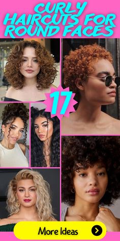 Discover the transformative power of curly hair round face haircuts that perfectly complement your features. Whether you prefer short hair with bangs or a medium-length layered look, these cuts are designed to flatter your round face shape. Play with the magic of unstyled elegance or explore the beauty of side parts and highlights. Let your hair be a reflection of your unique style and embrace the charm of your natural curls. Medium Curly Hair Round Face, Medium Length Haircut For Curly Hair Natural Curls, Curly Hair Round Face Haircuts, Medium Length Hair With Layers For Round Face, Medium Length Haircut With Side Bangs, Medium Curly Haircuts With Bangs, Cute Haircuts For Medium Hair, Curly Haircuts For Round Faces, Curly Cuts With Layers