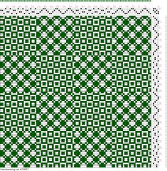 a green and white pattern with squares on it