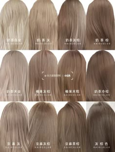 Cool Light Hair Color, Blonde Hair Scale, K Pop Blonde Hair, Cool Tone Beige Hair, Ash Toned Hair, Hair Dye For Cool Skin Tones, Oatmeal Hair Color, Korean Hair Color 2024 Trends, Cold Undertone Hair Color