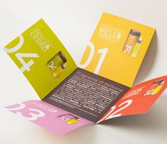 an open brochure showing the contents of different items and numbers on white background