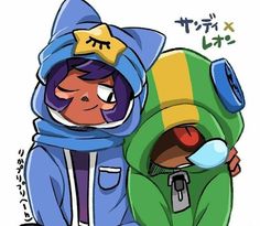 an image of two people dressed in winter clothes and one is wearing a sleeping bag