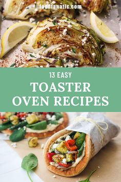 Zucchini and Hummus Pita Sandwiches and Roasted Cabbage Wedges images Cooking In A Toaster Oven, Things To Make In A Toaster Oven, Toaster Oven Sandwiches, Mini Toaster Oven Recipes, Air Fryer Toaster Oven Recipes Easy, Breville Joule Oven Recipes, Vegan Toaster Oven Recipes