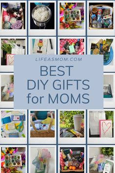 the best diy gifts for mom's is in this postcard collage