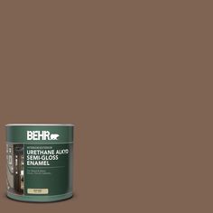 the behr paint is shown in brown