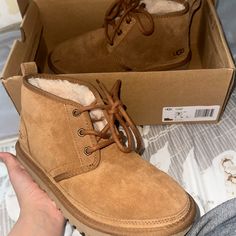 Only Worn Once Brand New! Still Have Box! Ugh Low Boots, Ugh Boot, Women’s Ugg Boots, Short Tan Ugg Boots, I Box, Ugg Boots Cheap, Shoes Ugg, Ugg Shoes, Womens Uggs