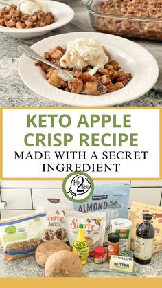 The Best Keto Apple Crisp Recipe Made with a Secret Ingredient Keto Apple Crisp, Best Apple Crisp, Apple Crisp Recipe, Fruit Crisp, Apple Crisp Recipes, Crisp Recipe, Fall Dessert, No Sugar Foods, Spiced Apples