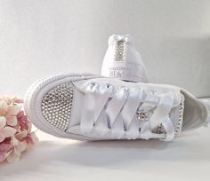 Custom All Star, Pearl Sneakers, Bride Shoe, Original Converse, Converse Wedding Shoes, Color Converse, Bridal Sneakers, All Star Converse