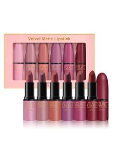 Don't miss this hot deal on SHEIN! Save big on this!LANGMANNI 6 Colors Velvet Matte Lipstick Set Lipstick Gift Set, Matte Lipstick Set, Long Lasting Lip Color, Lipstick Kit, Waterproof Lipstick, Makeup Gift Sets, Velvet Lipstick, Lip Set, Moisturizing Lip Balm