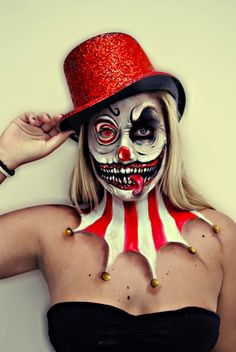 Halloween Face Painting Competition. WiNNERS ANNOUNCED! Horror Clown, Halloween Makeup Ideas, Halloween Makeup Scary, Adornos Halloween, Horror Makeup, Painting Competition, Creepy Horror