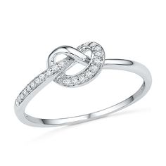 Diamond Love Knot Promise Ring, White Gold or Silver– Jewelry by Johan Cheap Silver Rings With Simple Design, Luxury White Diamond Promise Ring, Cheap Promise Rings With Round Band, Cheap Symbolic Promise Ring, Luxury Gold Sterling Silver Diamond Bracelet, Cheap White Formal Rings, Sentimental Cheap White Rings, Promise Rings For Her Simple Pandora, Cheap Dainty Rings For Gifts