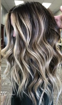 Hair Colors Highlights, Dark Brown Hair With Blonde Highlights, Blonde Highlights On Dark Hair, 2023 Ideas, Latest Hair Color, Color Highlights, Balayage Hair Dark