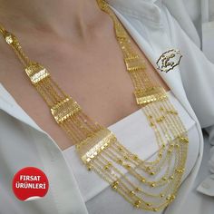 Elegant Gold Necklace, Couture Beading, Unique Gold Jewelry Designs, Arabic Jewelry, Gold Finger Rings, Rani Haar, New Gold Jewellery Designs, Gold Jewellry