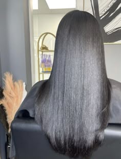 Long Relaxed Hair, Texture Shots, Healthy Black Hair, Natural Hair Goals, Long Shiny Hair, Hair Goal, Black Ponytail Hairstyles