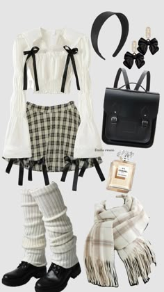 I want this fit so bad #outfit #outfits #outfitinspo #outfitinspiration #nyfw #fashion #bows #bowoutfit #modest #fall #fallfit #falloutfit #fallfashion Outfits With Bows, 2000’s Outfits, Clothing Design Sketches, Streetwear Clothes, Wardrobe Outfits, Closet Fashion, Fancy Outfits