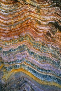 colorful rock formations with different colors and textures