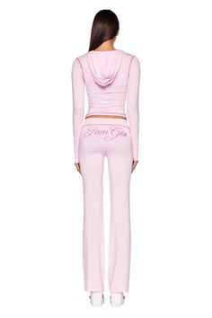 BLARE TRACKPANT - PINK : PASTEL PINK – iamgia Cute Sets Two Pieces, Pink Contrast, Shop Pants, Placement Print, Pink Set, I Am Gia, Pink Pastel, Pink Hoodie, Skirts For Sale