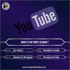 a purple background with the words youtube on it and an arrow pointing to what is your tube's sloan?