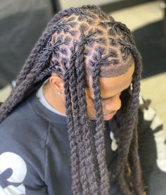 Plaits Locs Men, Dread Plaits, Long Dread Hairstyles For Men, Loc Braids Styles Men, Mens Locs Hairstyles, Men Dreads Styles Black Man, Rope Twist Locs, Rope Twist Locs Styles