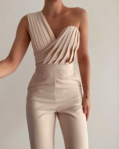 Jumpsuit with puff sleeve by zeeno-apparel - Jumpsuits & Overalls - Afrikrea Hoco Dresses Long, Hoco Dresses Short Tight, Hoco Dresses Long Sleeve, Hoco Dresses Tight, Hoco Dresses Short, Jumpsuit Elegant, Tropical Summer, Homecoming Dresses Short, Looks Chic