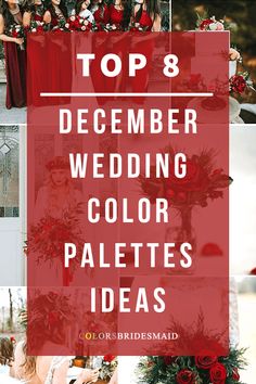 the top 8 december wedding color palettes ideas